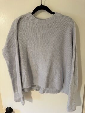 Women's Light Blue Crewneck Knit Sweater